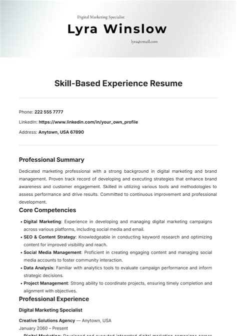 skills based resume|skill based resume template free.